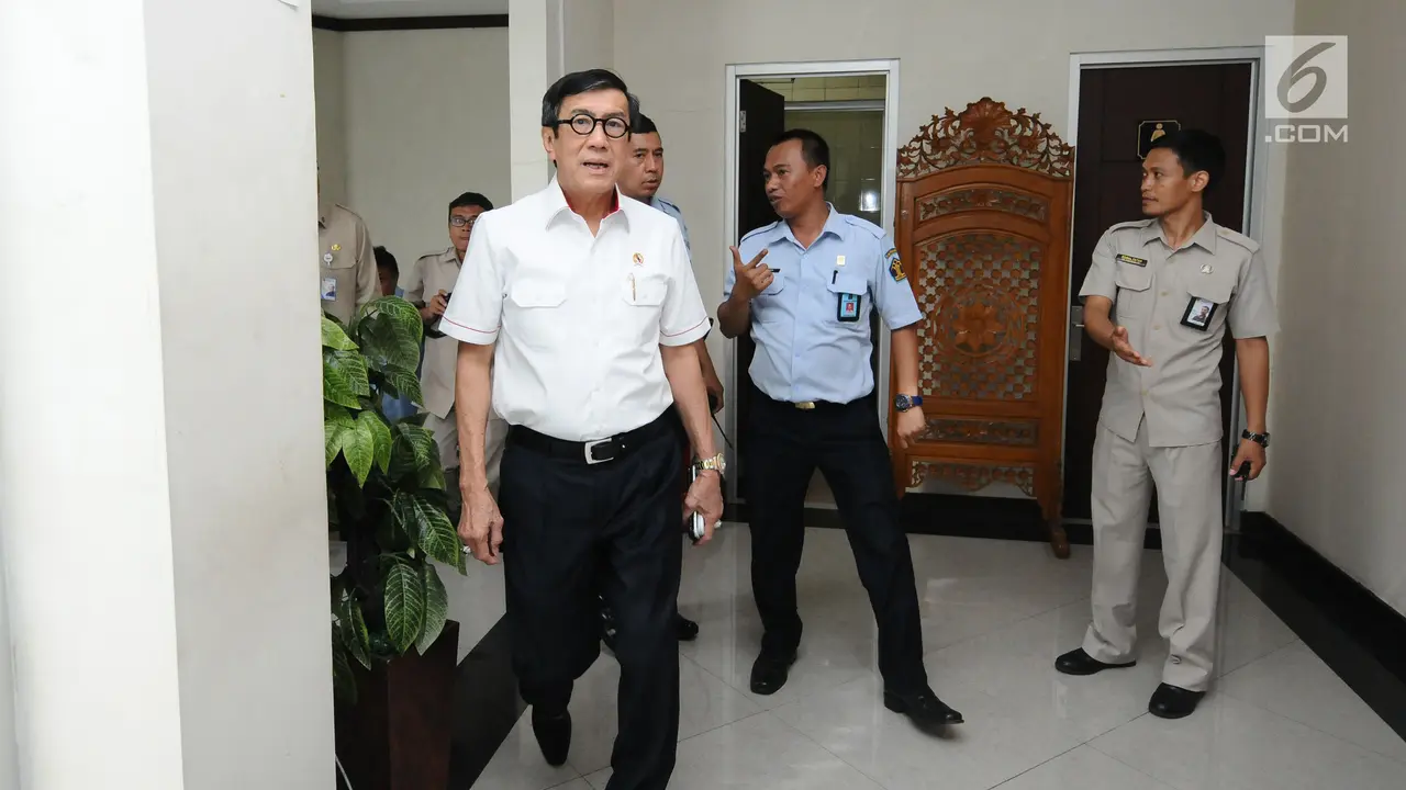 Menteri Yasonna Tinjau Tes Seleksi CPNS Kemenkumham