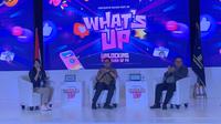 Editor in Chief Merdeka.com, Darojatun membagikan tips dalam membuat rilis yang dapat menarik pembaca berita dalam kegiatan What&rsquo;s Up yang digelar Kemenkumhan di Double Tree by Hilton di Jakarta, Selasa (27/2/2024). (Tasha/Liputan6.com)