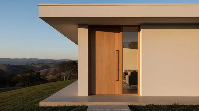 Gambar Rumah Pintu Kayu Jati Minimalis/Gemini AI