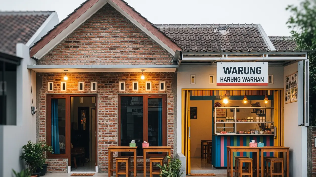 9 Model Rumah Sederhana yang Ada Warung Estetik
