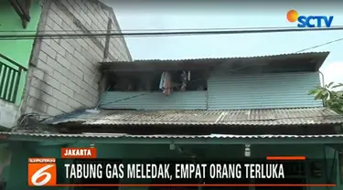 Saksi mata menuturkan api bersumber dari tabung gas di dalam kamar mandi ketika pemilik warteg sedang memasak