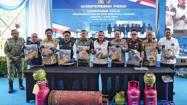 Konferensi pers Bareskrim Polri: Penegakan Hukum BBM dan Elpiji Subsidi, Selasa, 7 April 2026. (Foto: Pertamina)