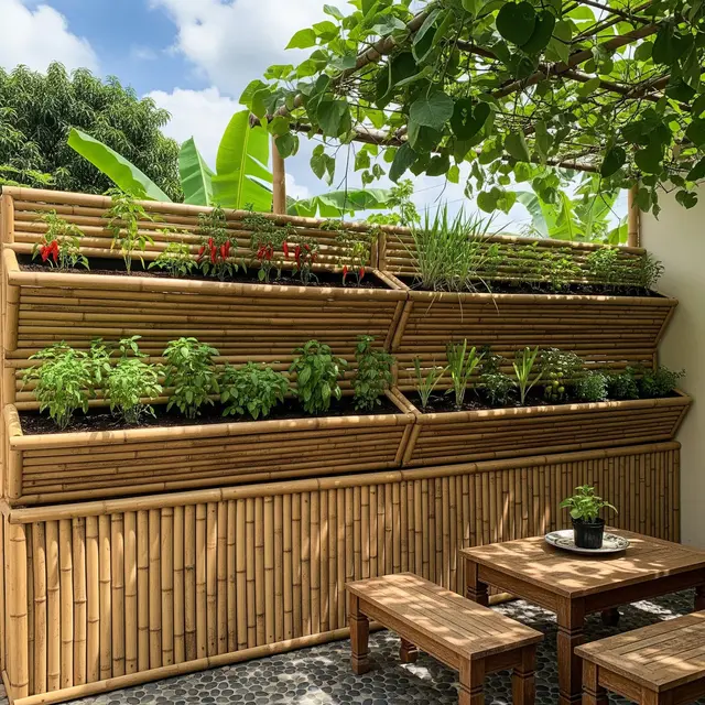 9 Inspirasi Pagar Bambu Multifungsi untuk Kebun Sekaligus Peneduh Halaman