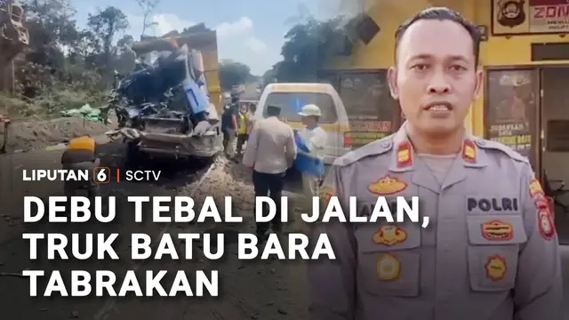 Debu Jalanan Halangi Pandangan, Truk Hantam Truk Lain, Sopir Tewas