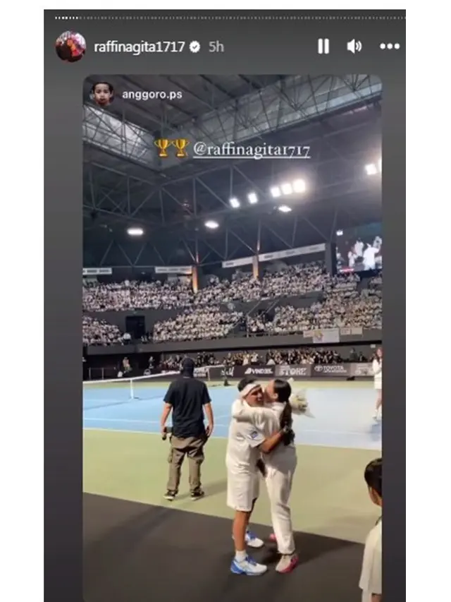 8 Momen Kemenangan Raffi Ahmad di Tiba-Tiba Tenis Lawan Desta, Berlangsung Meriah