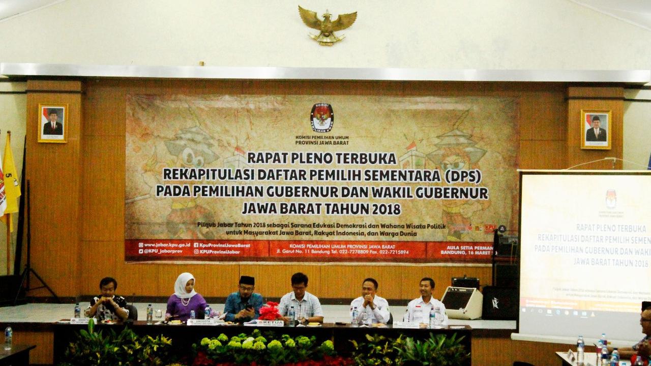 KPU Jawa Barat Tetapkan DPS Pilgub 2018