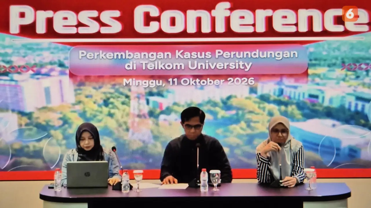 Konferensi pers perkembangan kasus perundungan di Telkom University secara daring, Minggu (11/10/2026). Liputan6.com/Iskandar