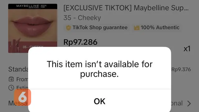 TikTok Shop tak bisa diakses