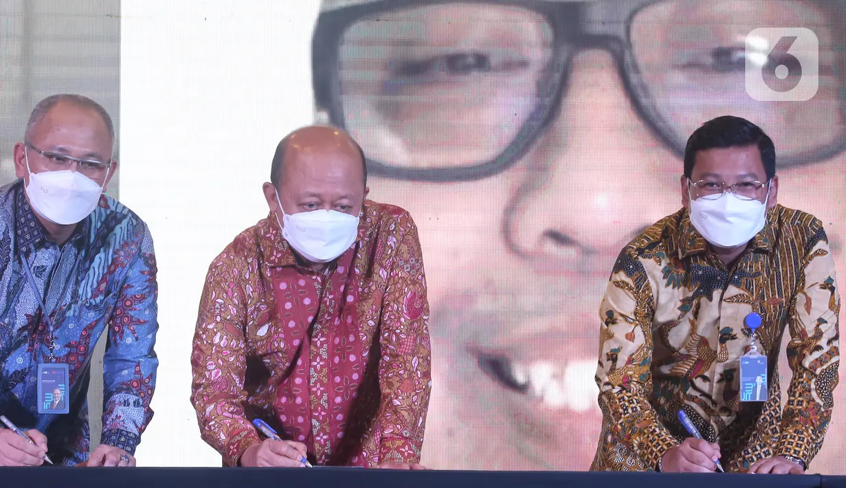 Kolaborasi 11 BUMN dibangun untuk menghasilkan talenta
terbaik dan inovasi yang implementatif dari BUMN klaster pangan dan pupuk. Kolaborasi ini juga menjadi jawaban tantangan bisnis di masa mendatang untuk mendukung program Indonesia Maju. (Liputan6.com/HO/Alwi)