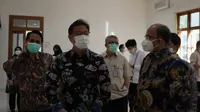 Menteri Kesehatan Budi Gunadi Sadikin bersilaturahmi ke Kantor PB IDI Jakarta pada Senin, 11 Januari 2021 untuk kolaborasi penanganan pandemi COVID-19. (Dok Kementerian Kesehatan RI)