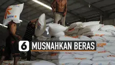 Bulog musnahkan 20 ribu ton beras di gudangnya.