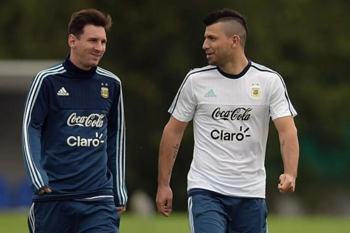 Lionel Messi dan Sergio Aguero