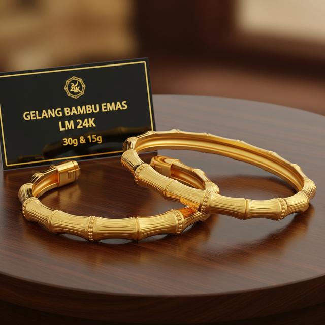 9 Model Gelang Emas Bambu 24K Tren 2025 Investasi Tinggi