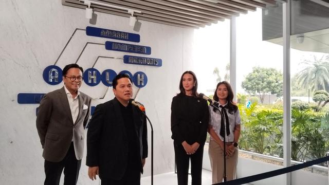 Menteri BUMN Erick Thohir akan membentuk project management officer (PMO) untuk meningkatkan pariwisata sejumlah wilayah di Indonesia. (Foto: Liputan6.com/Arief RH)