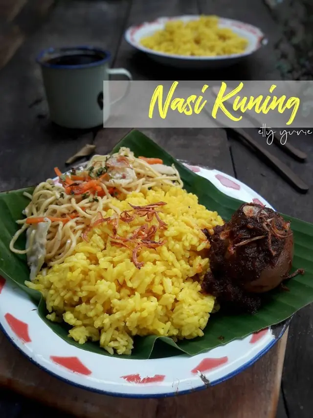 ilustrasi nasi kuning banjar/cookpad