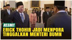 Ketua PSSI, Erick Thohir, resmi menjadi Menteri Pemuda dan Olahraga (Menpora) RI. Dia menggantikan Dito Ariotedjo.