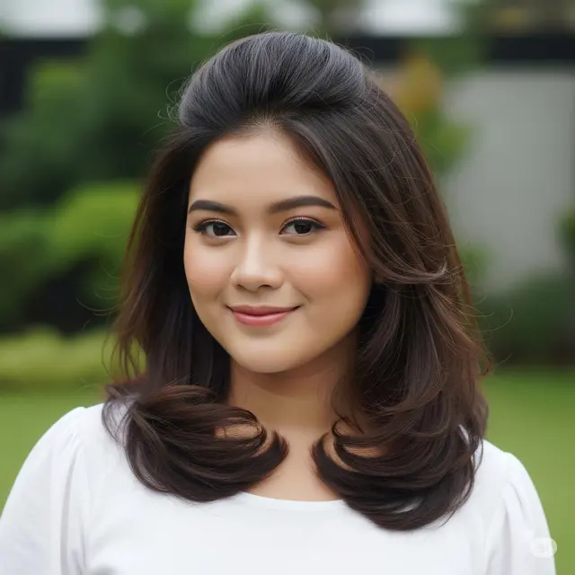 Model Rambut Segi Panjang untuk Wajah Bulat. Foto: Gemini
