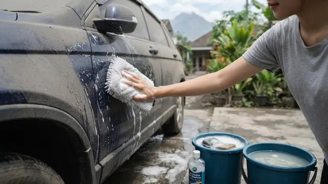 Cara Membersihkan Kendaraan dari Abu Vulkanik