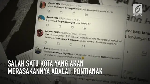VIDEO: Hari Tanpa Bayangan, Warganet Sebut-Sebut Mantan