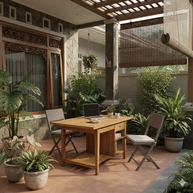 Desain Teras Rumah yang Lebih Fungsional (Foto: Gemini AI)