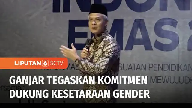 Bakal capres dari PDI Perjuangan Ganjar Pranowo menegaskan komitmen dalam mendukung kesetaraan gender. Penegasan itu disampaikan usai dialog bersama santriwati di GOR Mbah Muqoyim Buntet Pesantren, Kabupaten Cirebon, Jawa Barat.