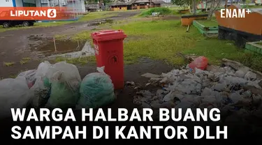 Protes, Warga Halbar Buang Sampah di Kantor DLH