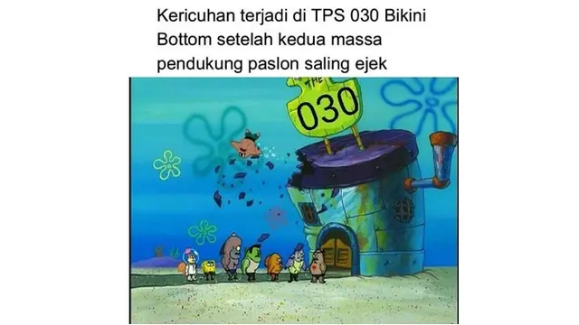 Begini Suasana Hari Pemilu di Bikini Bottom