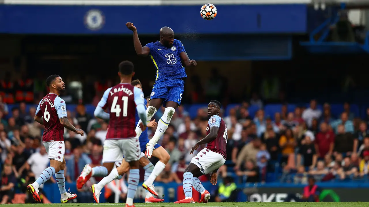 Foto: Tak Mau kalah dari Cristiano Ronaldo, Romelu Lukaku Juga Cetak 2 Gol saat Mengalahkan Aston Villa di Pekan Keempat Liga Inggris