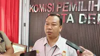 Ketua KPUD Kota Depok, Willi Sumarlin di gedung KPUD Kota Depok. (Liputan6.com/Dicky Agung Prihanto)