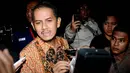 Anggito Abimanyu resmi mengundurkan diri sebagai Dirjen Penyelenggaraan Haji dan Umrah Kemenag, Jumat (30/5/14). (Liputan6.com/Helmi Fithriansyah)