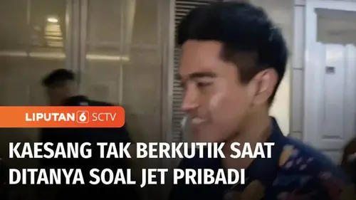 VIDEO: Kaesang Pangarep Bungkam saat Ditanya Soal Jet Pribadi