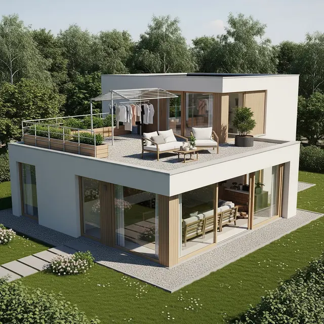 Model Rumah Minimalis tapi Cantik dengan Biaya Terjangkau (Image by Gemini AI)