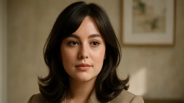 Model Rambut Curve Cut untuk Wajah Bulat