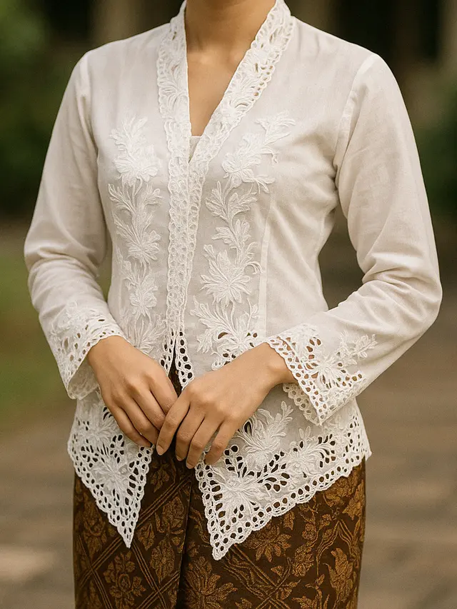 Kebaya Encim Kerancang (Foto: Rizka Nur Laily via ChatGPT)