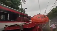 Kereta Bandara Tertemper Truk di Perlintasan Poris, Layanan KRL Duri-Tangerang Terganggu