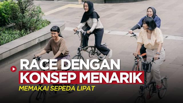 Berita video sepeda lipat Brompton menghadirkan race atau balapan dengan konsep menarik di Jakarta.