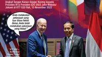 Infografis Salam Hormat Joe Biden untuk Jokowi di KTT G20&nbsp;(Liputan6.com/Triyasni)