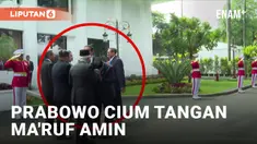 Momen Prabowo Cium Tangan Ma'ruf Amin saat Peluncuran Danantara