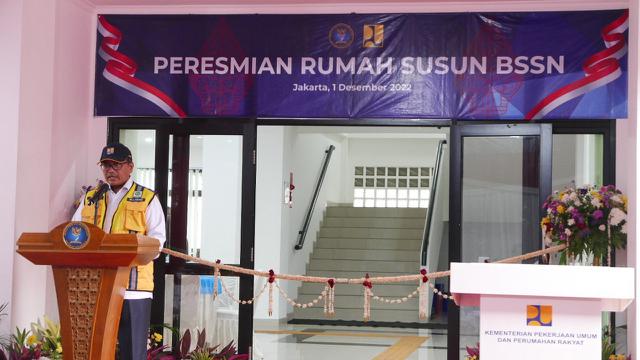 Rusun bagi Aparatur Sipil Negara (ASN) Badan Siber dan Sandi Negara (BSSN) di Ragunan, Jakarta Selatan, Kamis (1/12/2022).