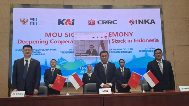 Dua BUMN sektor kereta api menggandeng perusahaan asal China, CRRC Qingdao Sifang. (Foto: Istimewa)