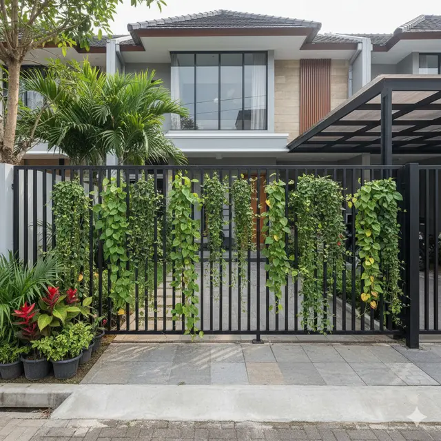 7 Model Pagar Besi Kombinasi Tanaman Hias 2025, Tampil Asri dan Elegan untuk Hunian Modern