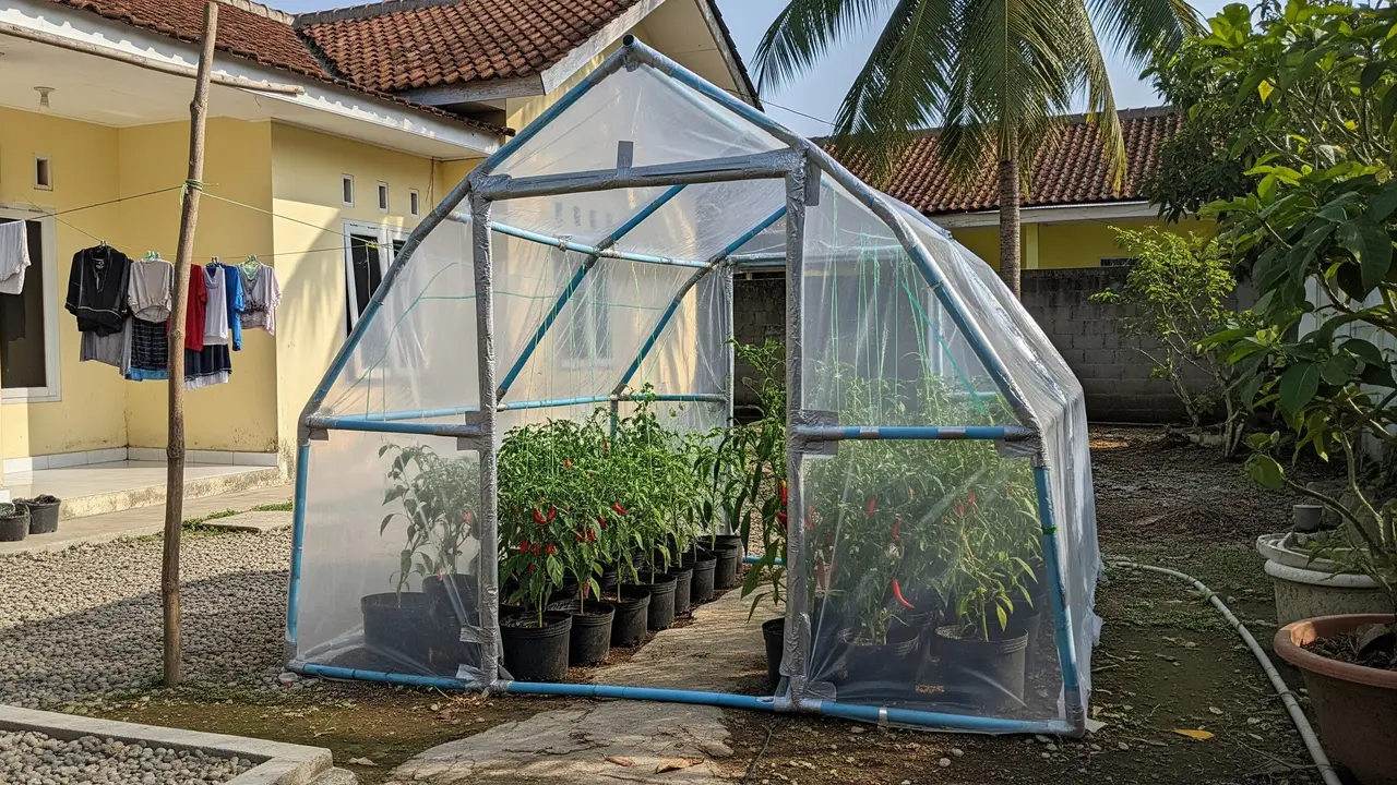 Ide Greenhouse Mini Hemat Biaya untuk Kebun Cabai Rumahan