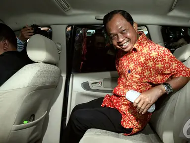 KPK kembali memeriksa anggota Komisi X DPR RI Fraksi PDI Perjuangan, I Wayan Koster, Jakarta (2/9/2014) (Liputan6.com/Faisal R Syam)
