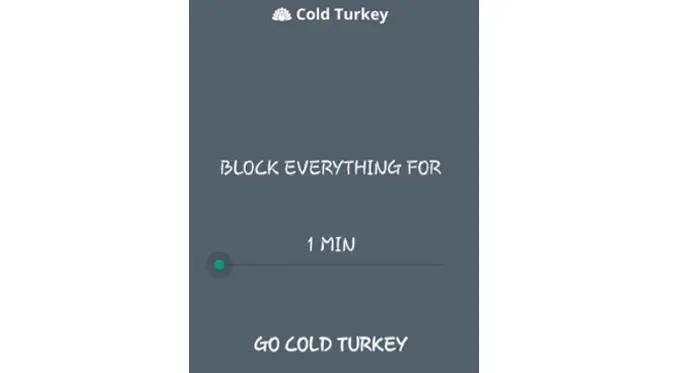 Aplikasi Cold Turkey.