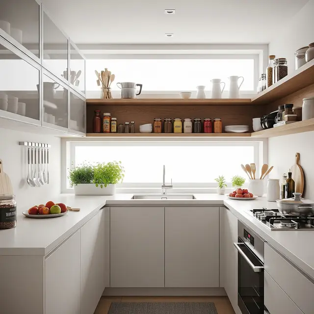 Dapur Kecil Bentuk U Minimalis