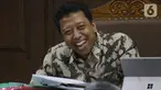 Terdakwa dugaan suap jual-beli jabatan di lingkungan Kemenag, M Romahurmuziy saat menjalani sidang lanjutan di Pengadilan Tipikor, Jakarta, Rabu (23/10/2019). Sidang mendengar keterangan saksi, salah satunya Kepala Kemenag Gresik Muafaq Wirahadi (Liputan6.com/Helmi Fithriansyah)