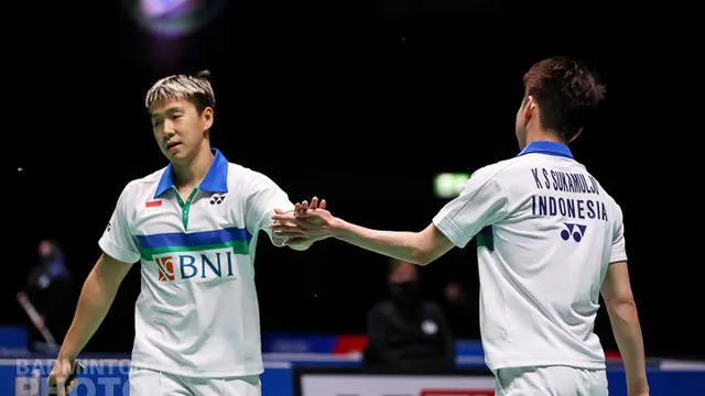 Ganda putra Indonesia Marcus Fernaldi Gideon/Kevin Sanjaya Sukamuljo