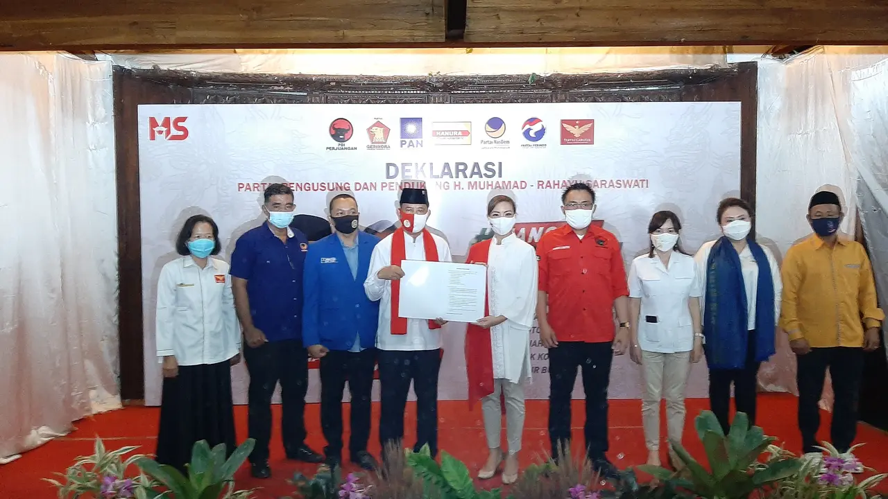 7 Parpol Usung Pasangan Muhamad-Saraswati di Pilkada Tangsel