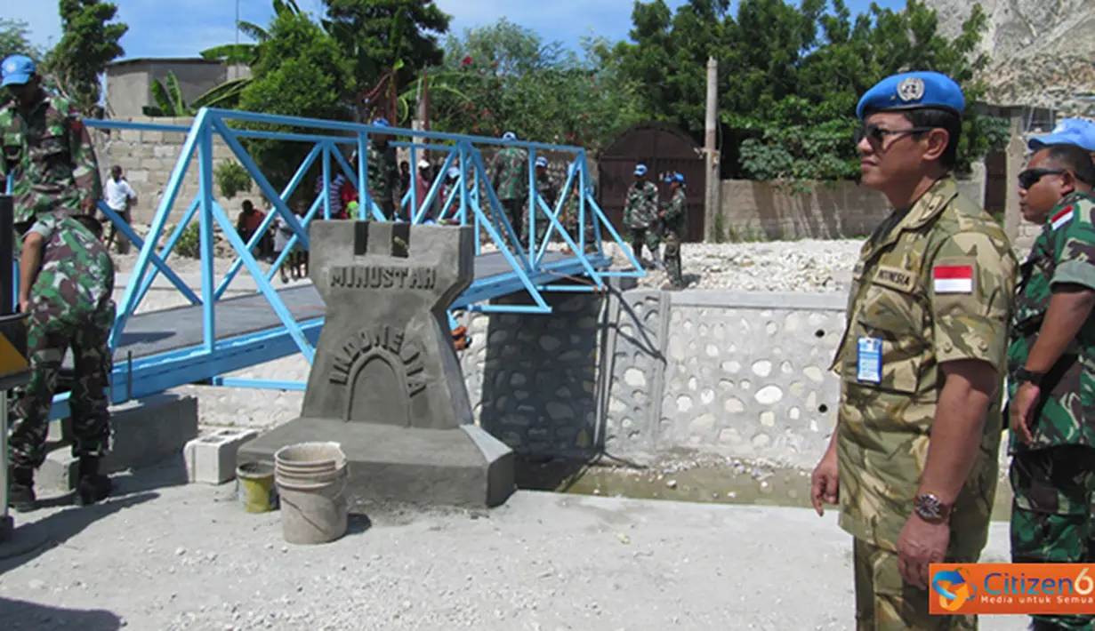 Citizen6, Haiti: Dengan terselesaikannya jembatan ini, sangat membantu rakyat setempat dalam hal transportasi sehingga keberadaan Pasukan Garuda di Haiti sangat memberikan arti bagi rakyat Haiti yang masih traumatik pasca Gempa 2010. (Pengirim: Badarudin 