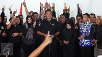 Agus Harimurti Yudhoyono menyatakan kekalahan sebagai hal yang wajar dalam sebuah kompetisi, Jakarta, Rabu (15/2). Agus mengaku telah mengucapkan selamat kepada paslon 2 dan 3 yang unggul versi perhitungan cepat sementara. (Liputan6.com/Johan Tallo)